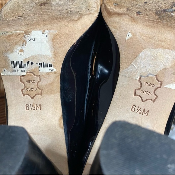 Michael Michael Kors Black Patent Leather Peep Toe Heels - Picture 7 of 7